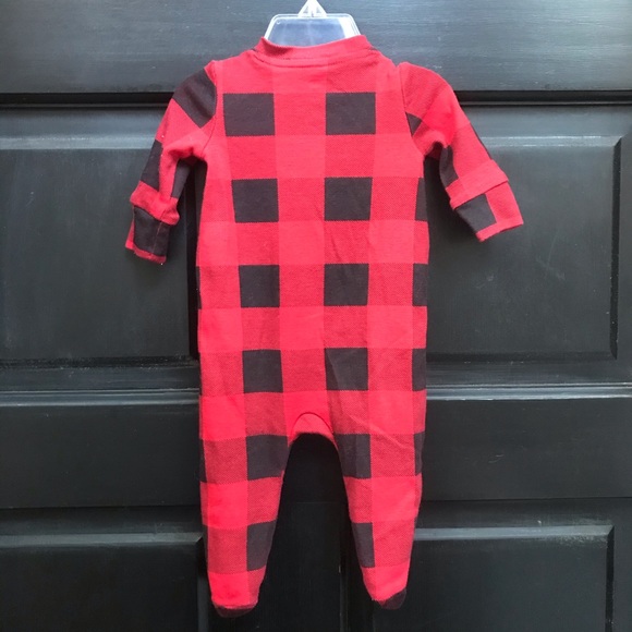 Baby gap buffalo print footy pajama 0-3m unisex - Picture 2 of 5